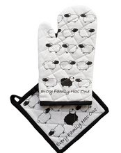 Load image into Gallery viewer, AllGifts Every Family Has One ~ Black Sheep Oven Glove &amp; Pot Holder
