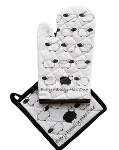 AllGifts Every Family Has One ~ Black Sheep Oven Glove & Pot Holder