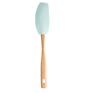 Chasseur Duck Egg Blue Silicone Utensil Set with Wooden Handle