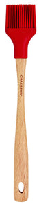 Basting Brush Red Silicone with Wooden Handle