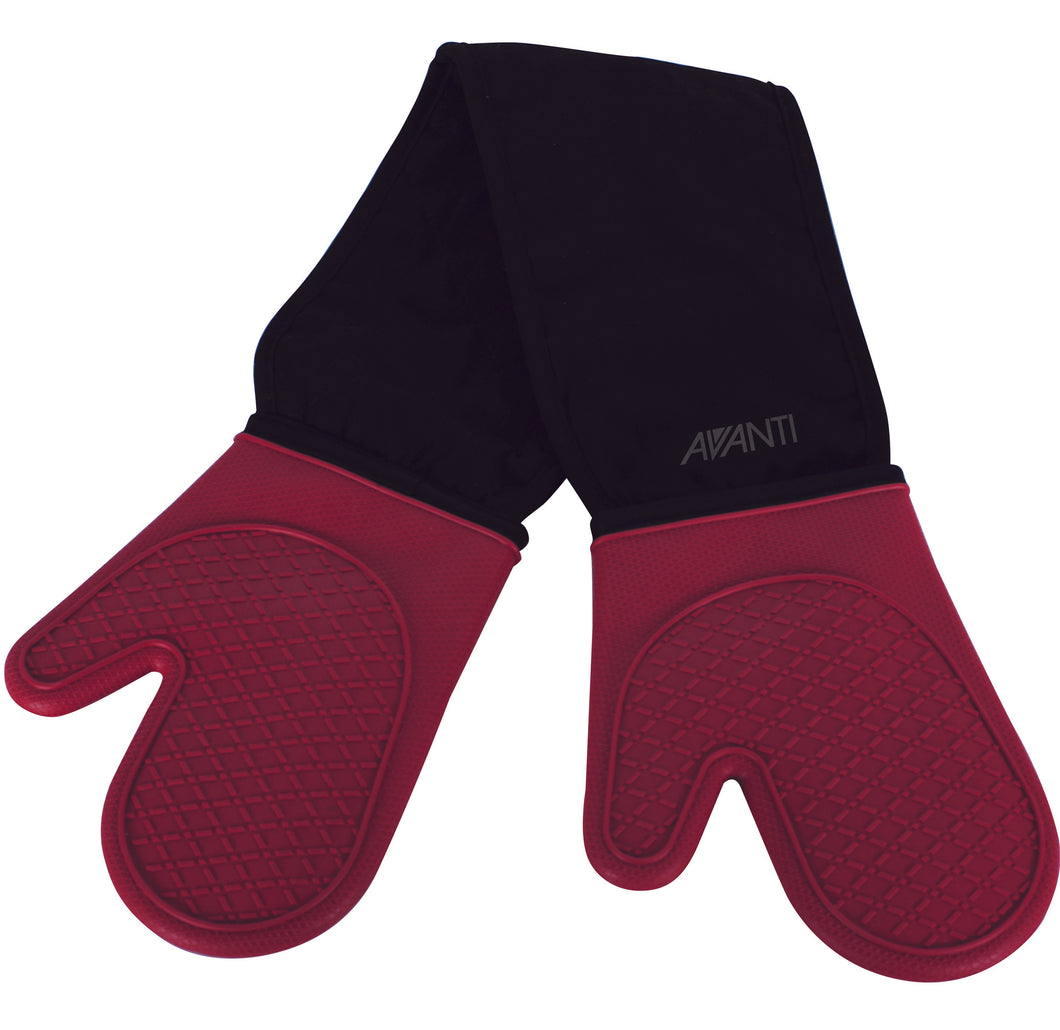 Avanti Silicone & Cotton Double Oven Glove - Red