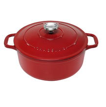 Load image into Gallery viewer, Chasseur Red Round Cast Iron French Oven 28cm / 6.1 litre Federation Red
