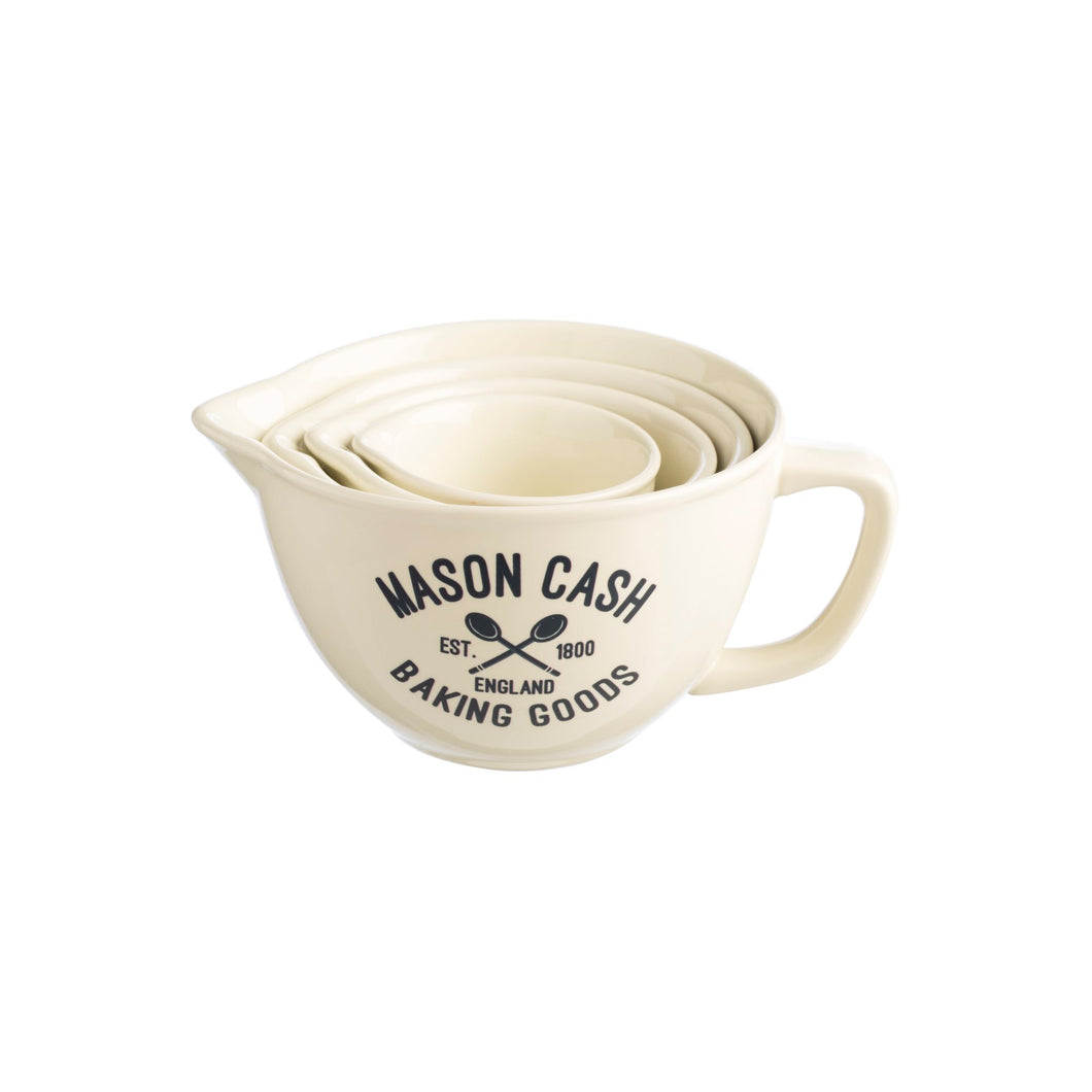 Mason Cash Varsity Set of 3 Measuring Cups & Jug Navy & Cream