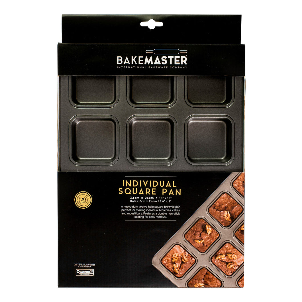 Bakemaster Non-Stick 12 cup Square Brownie Pan