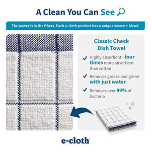 E-Cloth Classic Check Tea Towel - Blue