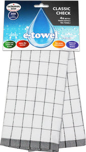 E-Cloth Classic Check Tea Towel - Black
