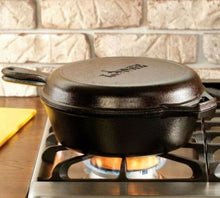 Load image into Gallery viewer, Lodge Cast Iron Combo Dutch Oven/Frypan 27cm 3.0L
