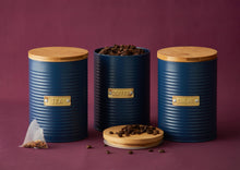 Load image into Gallery viewer, Typhoon Otto Navy Sugar, Coffee &amp; Tea Canister Set
