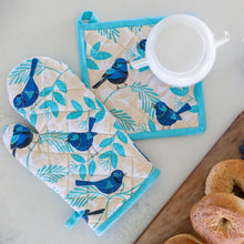 Load image into Gallery viewer, AllGifts Blue Wren Oven Glove &amp; Pot Holder
