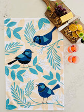 Load image into Gallery viewer, AllGifts Blue Wren Tea Towel
