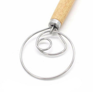 Wooden Handle and Stainless Steel whisk