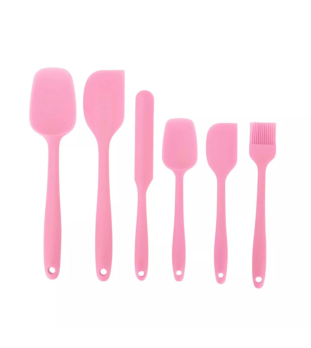 Pink Silicone Utensil Set of 6