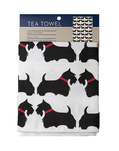 AllGifts Scottie Dogs Tea Towel
