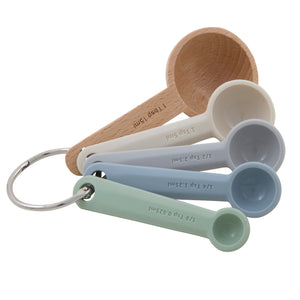 Zeal Silicone Measuring Spoon Set With Beach Wood Spoon