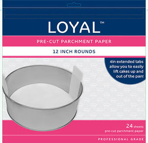 Loyal Pre-Cut Paper with Tabs Round 30cm x 24 Sheets