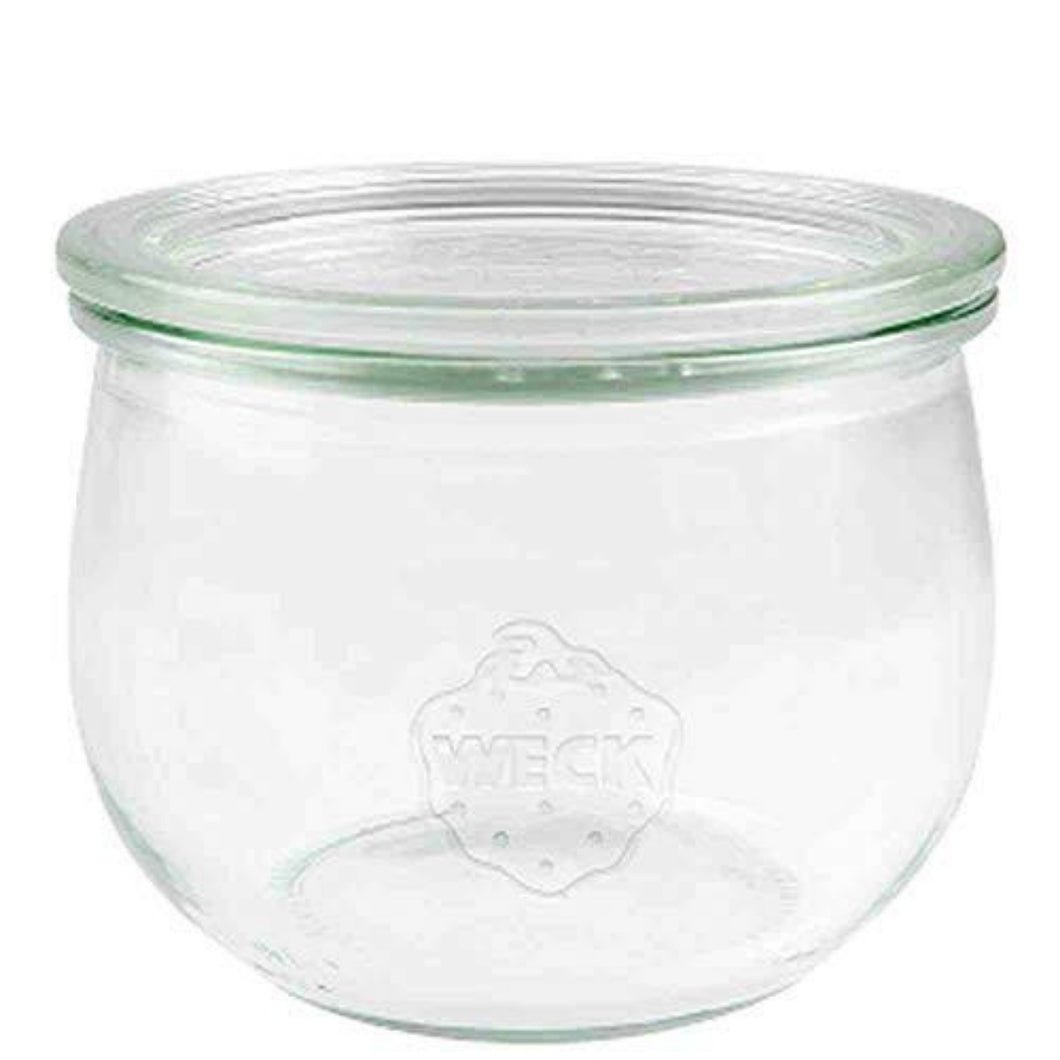 Weck Tulip Glass Jar with Glass Lid 580ml ~ 744